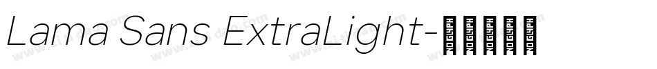 Lama Sans ExtraLight字体转换